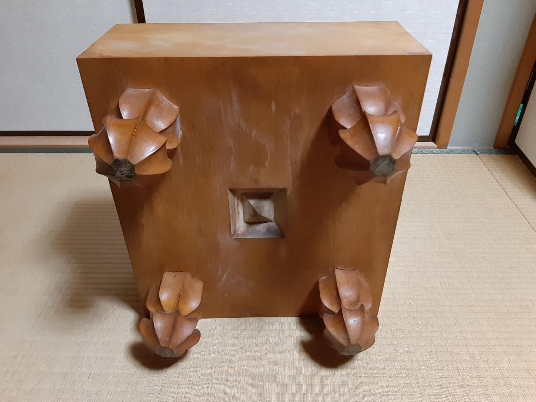 囲碁盤 日向榧 木裏 約６寸(17cm) 蓋付 围棋盘 바둑판 Go board