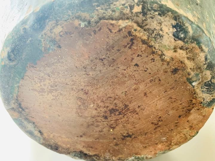 中国遼時代緑釉大缶