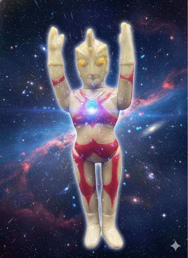 ウルトラマンエース ミドル ソフビ マルサン 当時物　１４cm