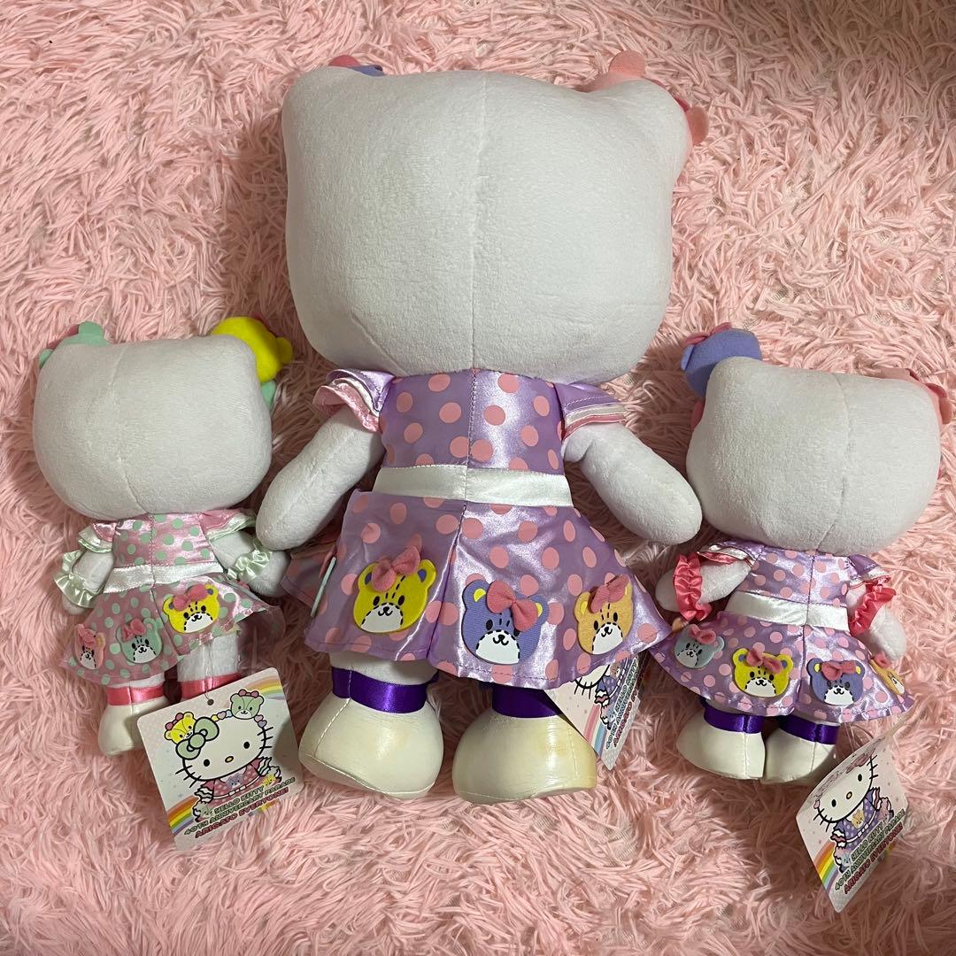 ハローキティ 40周年記念パレードアリガトウエブリィワン ぬいぐるみ 3点セット