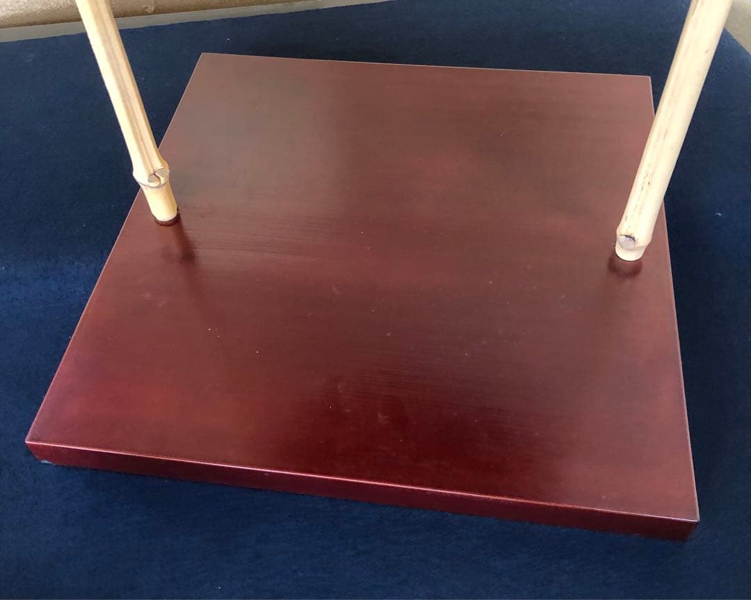 《R》茶道具 溜塗 三友棚 組立式 塗師 川瀬表完作 共箱　260114き3