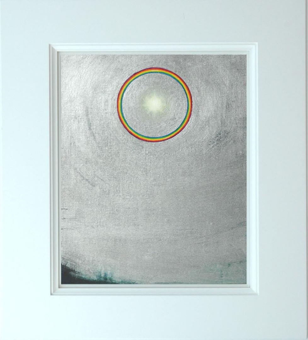 油絵 菅家令子 絵 絵画インテリア 額付(白) F3-S72023 風景 祈り