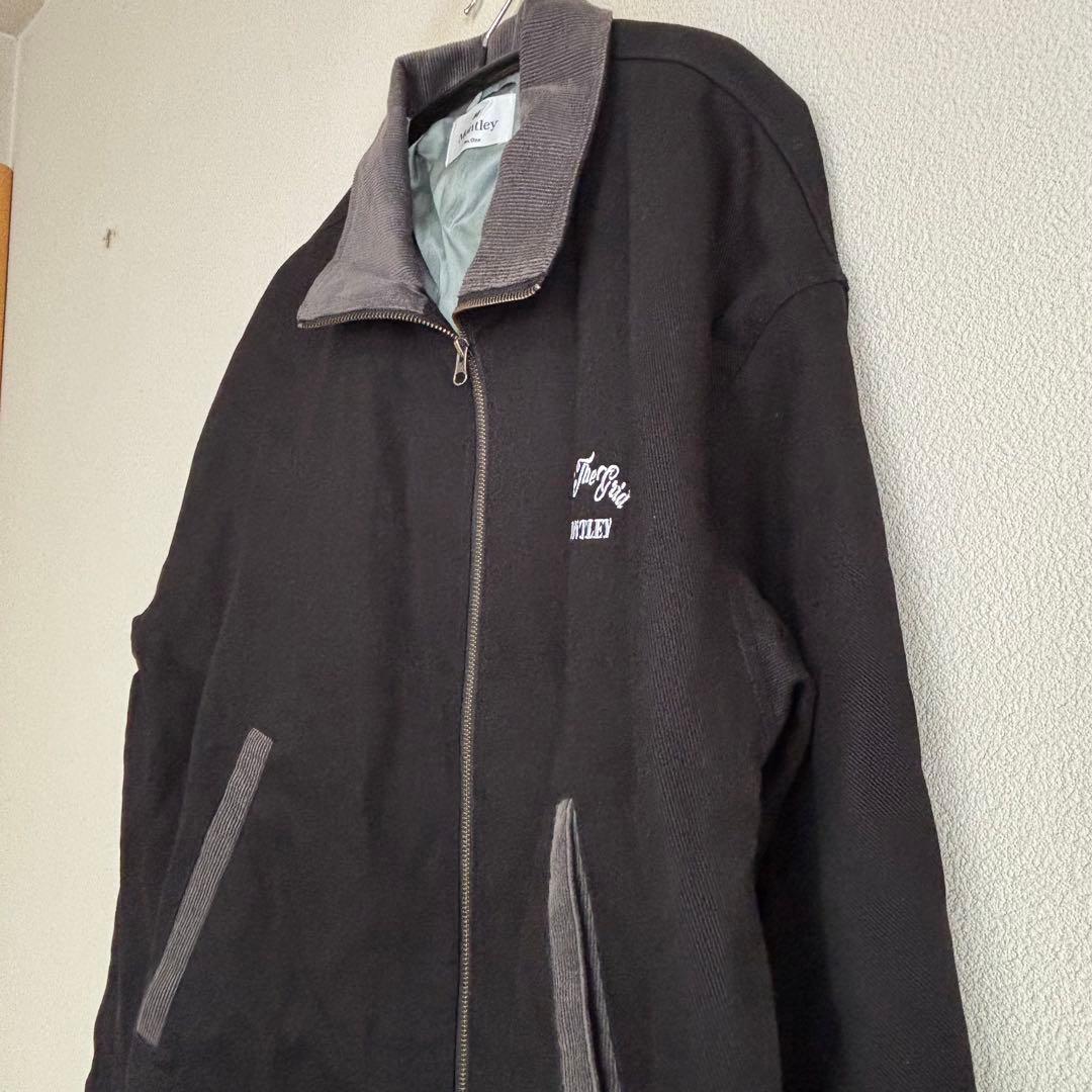 【美品】 Montley コットン ジップジャケット ブラック XL 刺繍