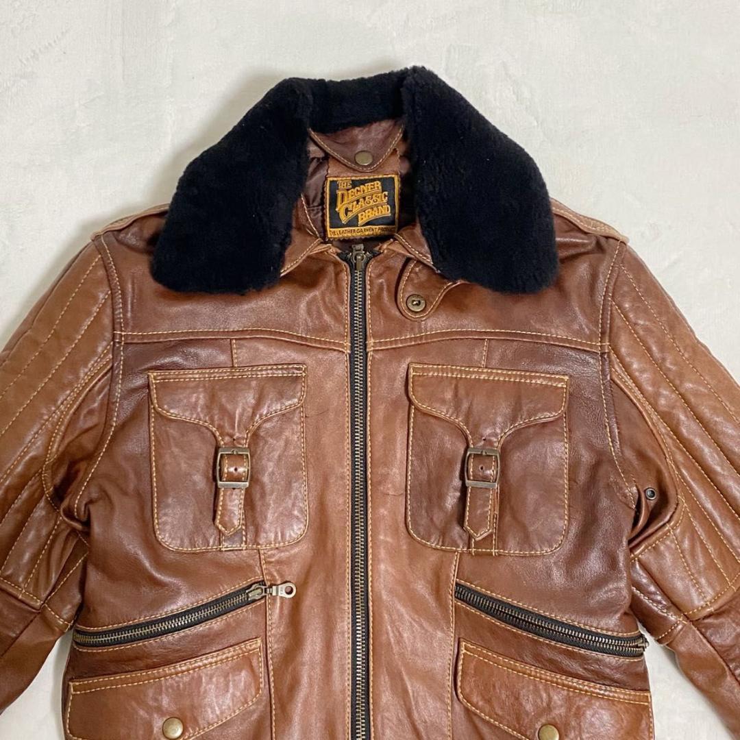 DEGNER デグナー レザージャケット ライダース 本革ヴィンテージ　襟ボア