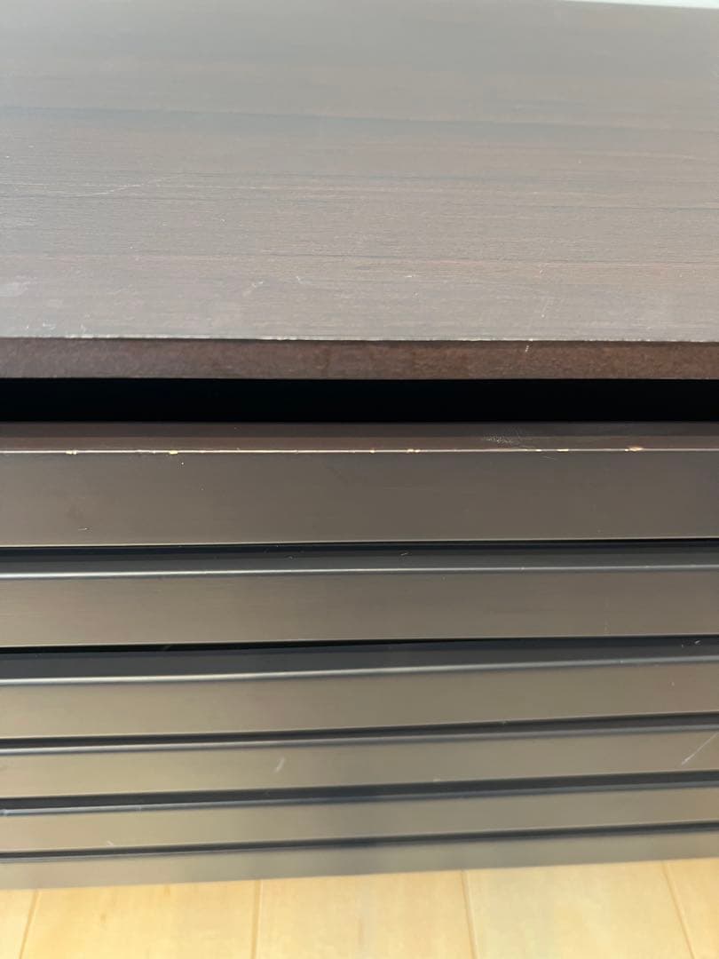 【中古品】ダークブラウン テレビ台 引き出し付き