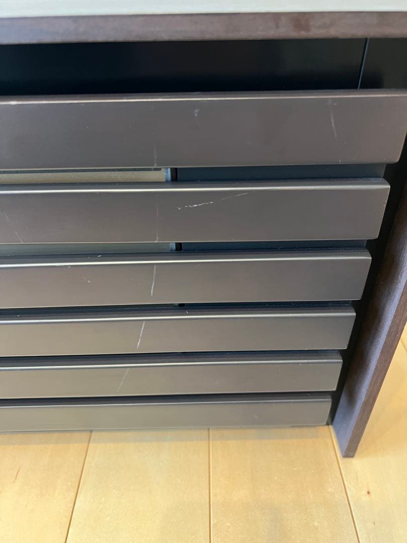 【中古品】ダークブラウン テレビ台 引き出し付き