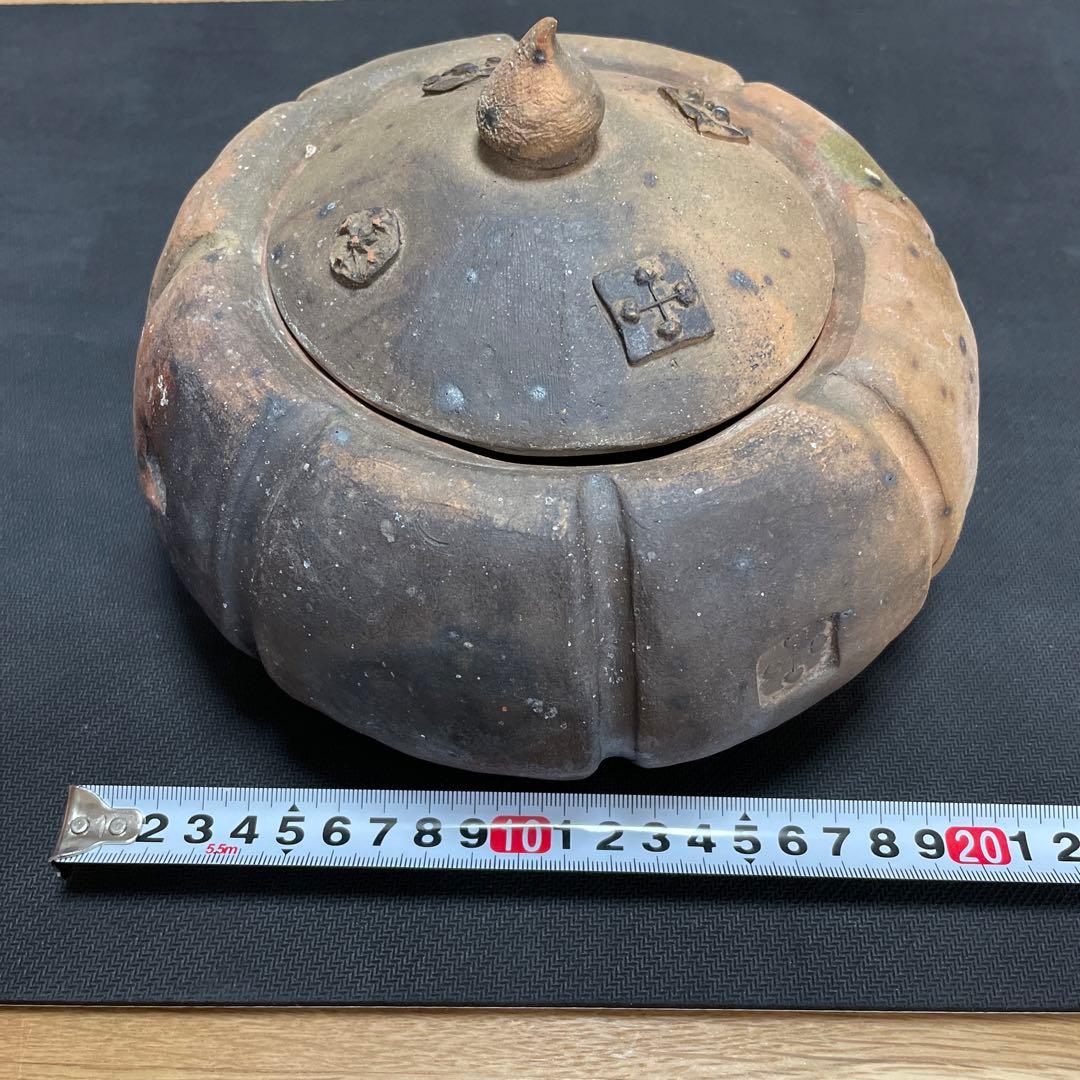 中川伊作　知花南蛮焼き　阿古陀型　水指　花いけ　沖縄