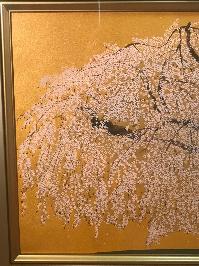 TUSAさま専用 中島千波「久遠寺の瀧櫻」木版画直筆サイン・作品証明シール有り