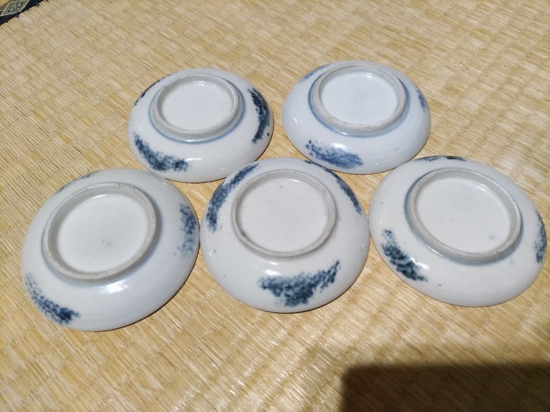瀬戸太白手　or　瀬戸染付磁器　小皿（５枚セット）美品！