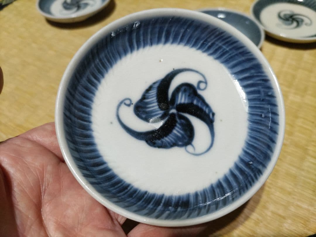 瀬戸太白手　or　瀬戸染付磁器　小皿（５枚セット）美品！
