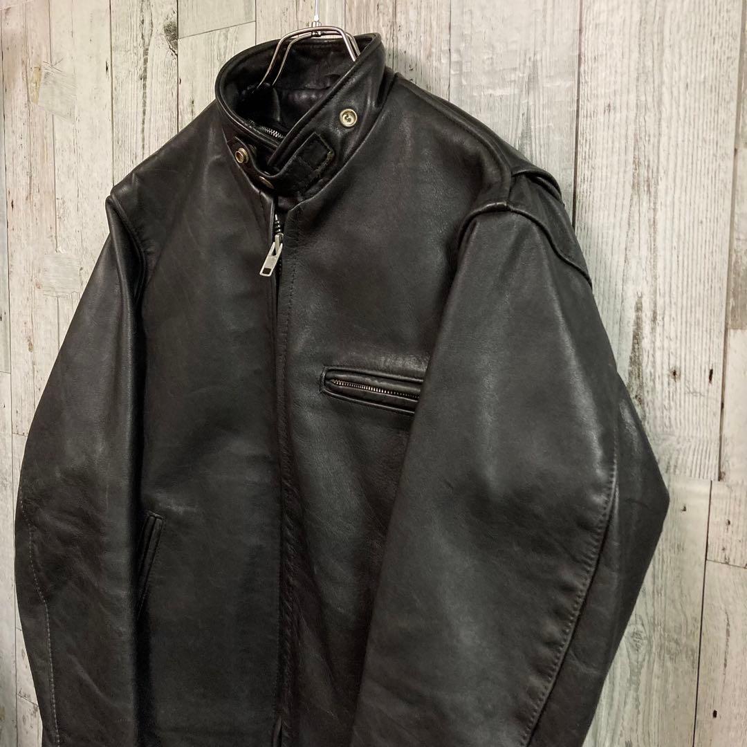 Schott ショット シングル ライダース ジャケット 36 ボアライナー付き