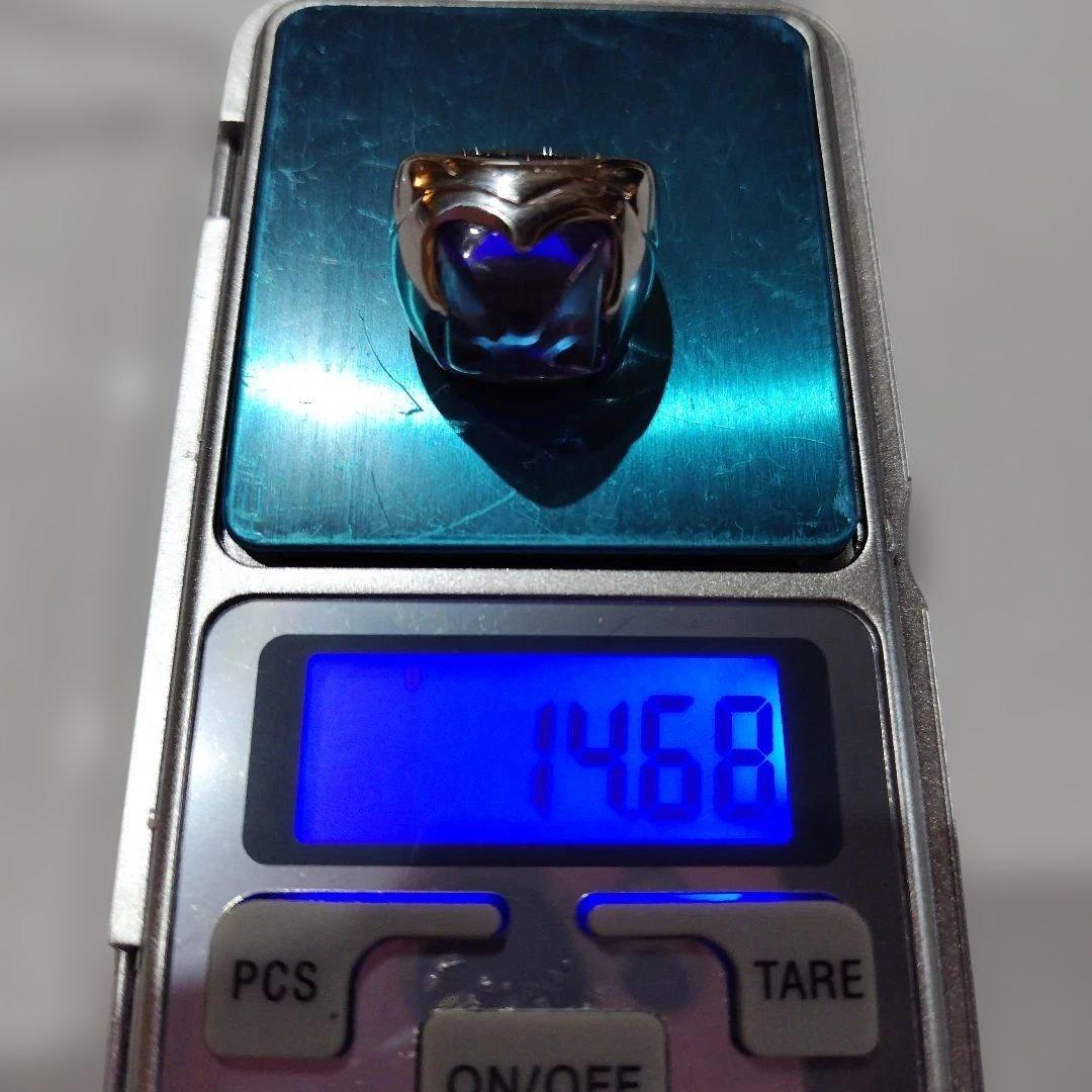 ブルガリ ピラミデ 750 アメジスト K18WG 11号 BVLGARI