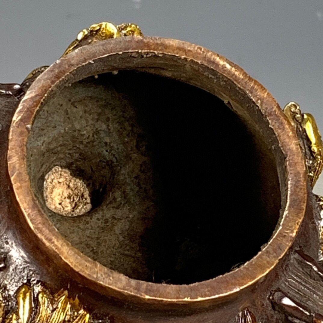 銅器 香炉 瑞獣三足九龍鼎薫香炉 風水 開運 工芸品 美術品 置物