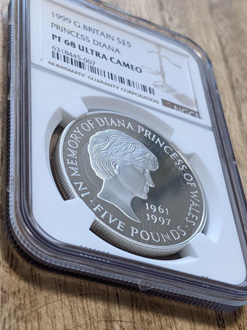 1999年　ダイアナ妃　追悼記念　シルバー　銀貨　NGC　イギリス.