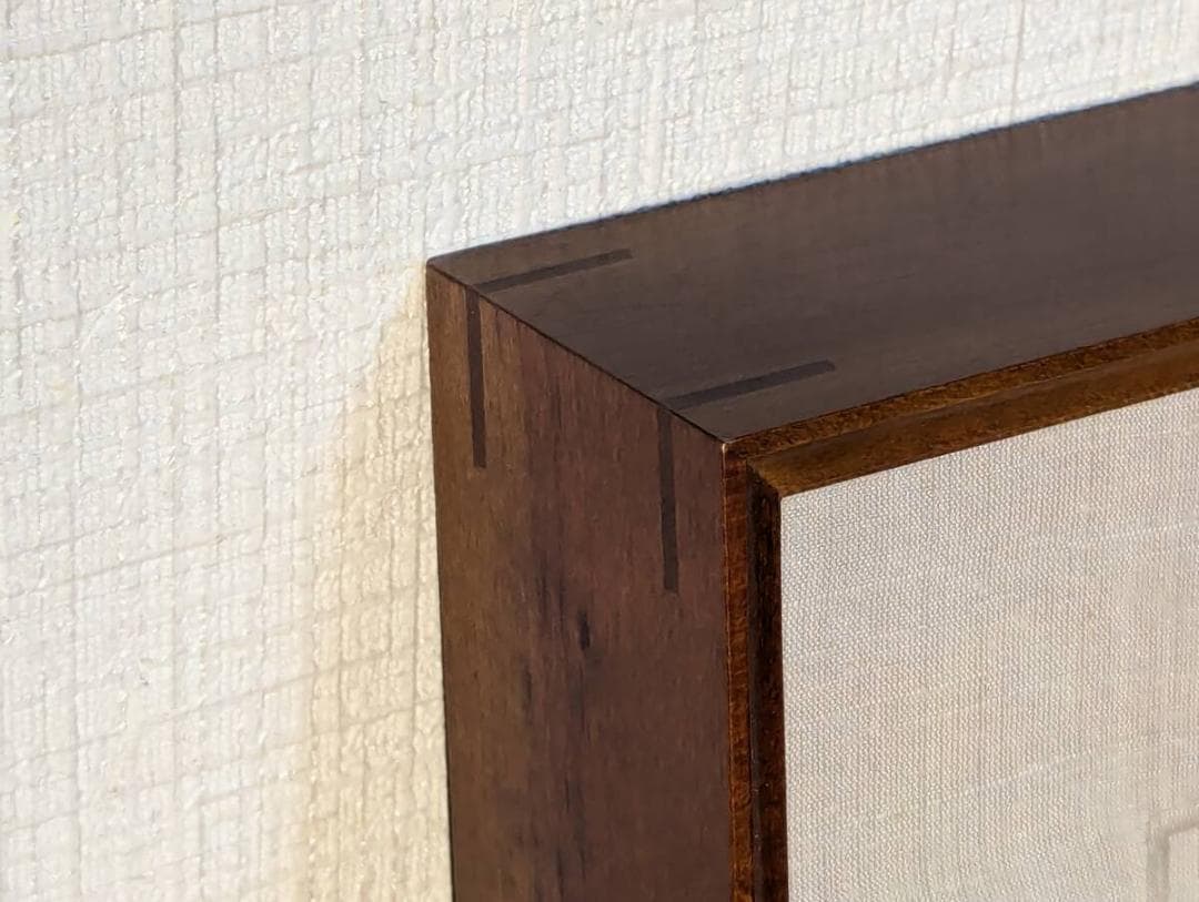 【真作】絵画　小川博　日本画4号　妙高　荘厳な雪山と湖　箱・黄袋入　U137