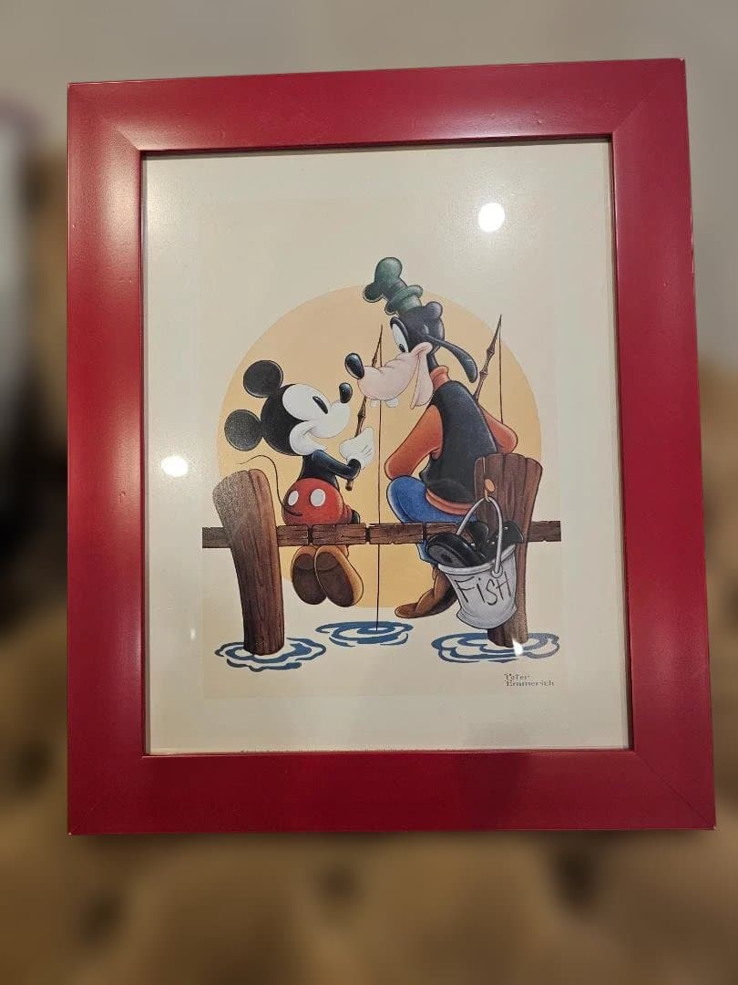 ミッキーマウスとグーフィーのアート