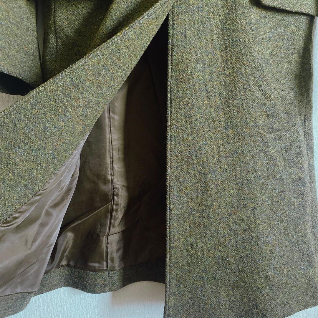 きれいめ◎CHILD WOMAN ウール　チェスターコート　オリーブカーキ系