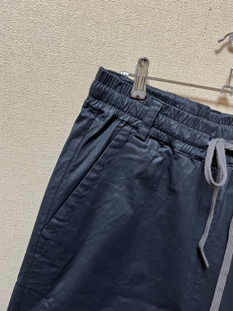 A.F ARTEFACT/サルエルクロップドパンツ/コーティング/黒ブラック2