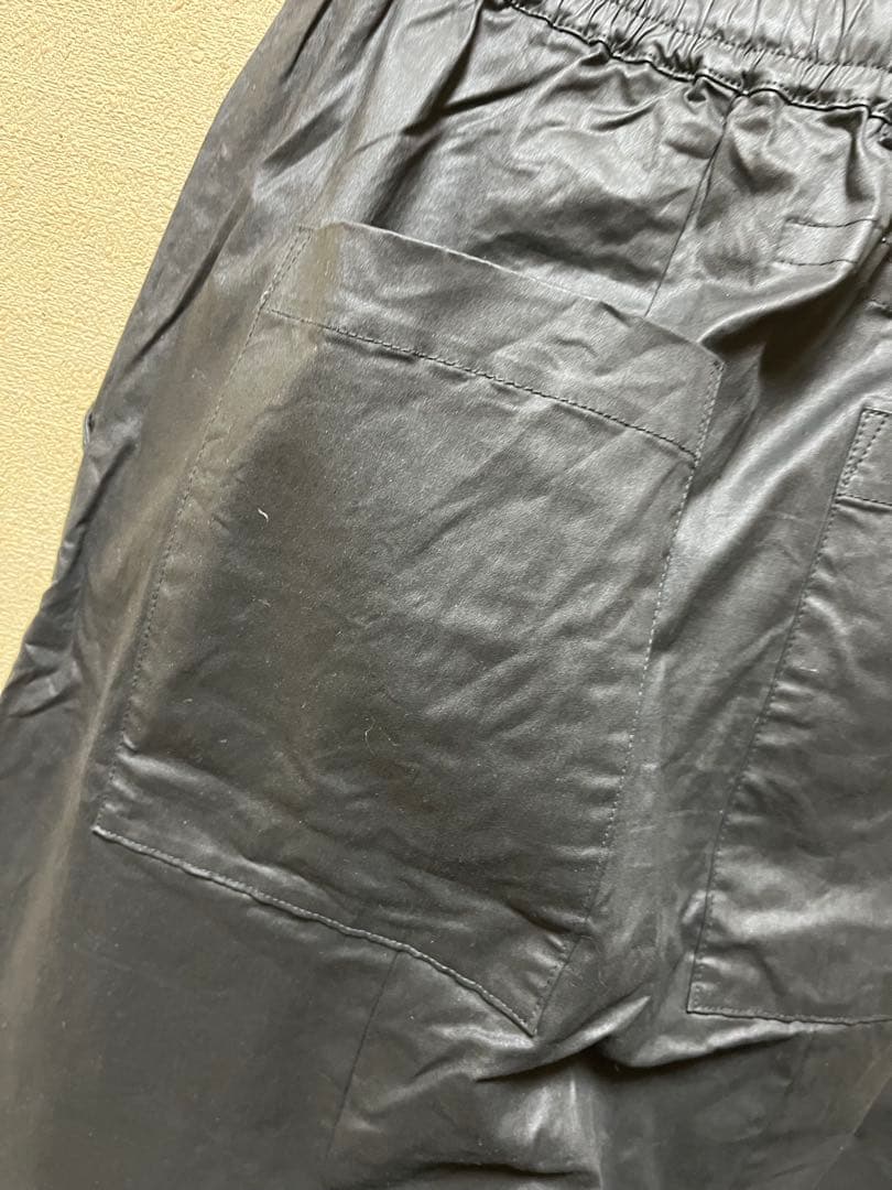 A.F ARTEFACT/サルエルクロップドパンツ/コーティング/黒ブラック2