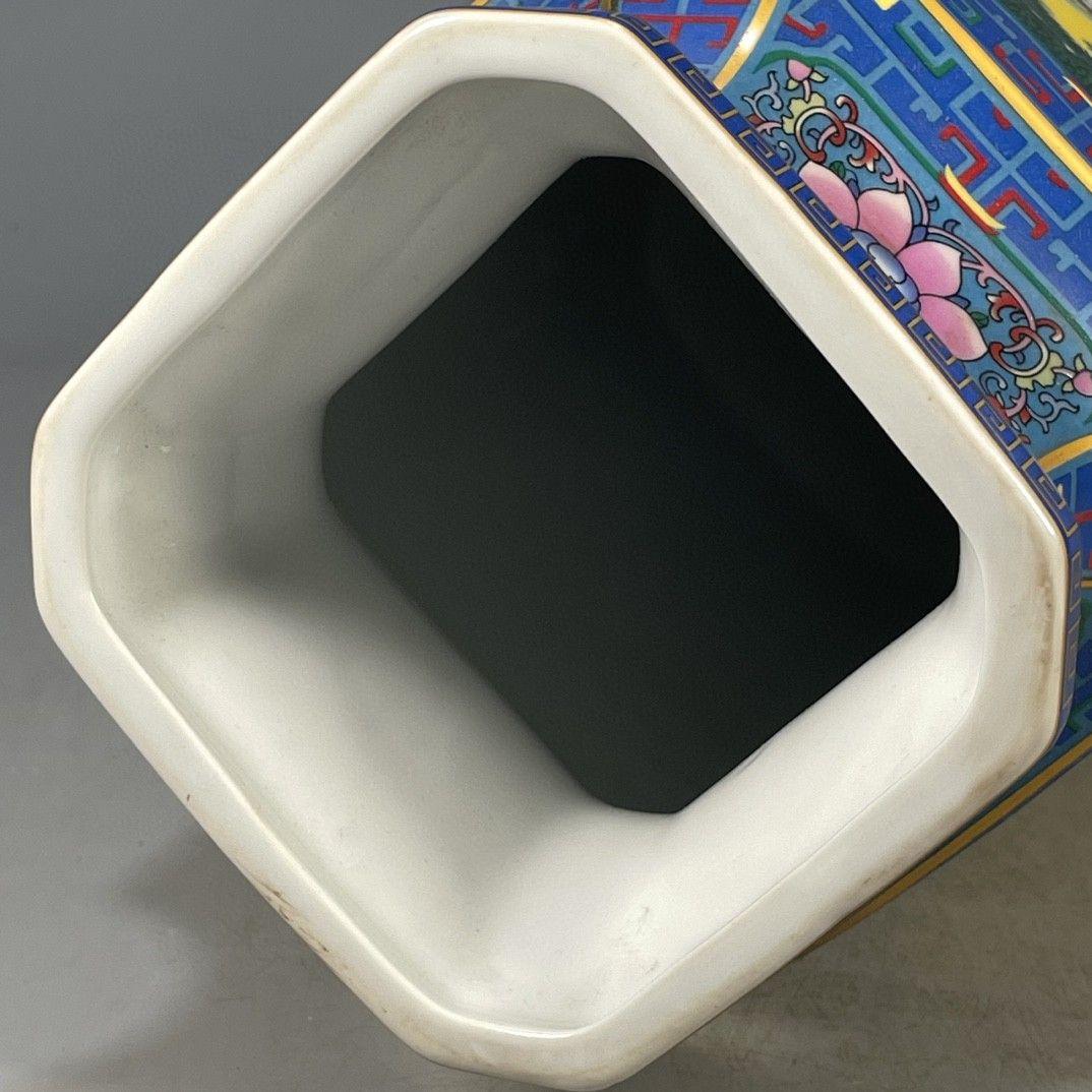 五彩花鳥紋賞瓶 景徳鎮 陶磁器 装飾品 現代工芸品美術品 置物