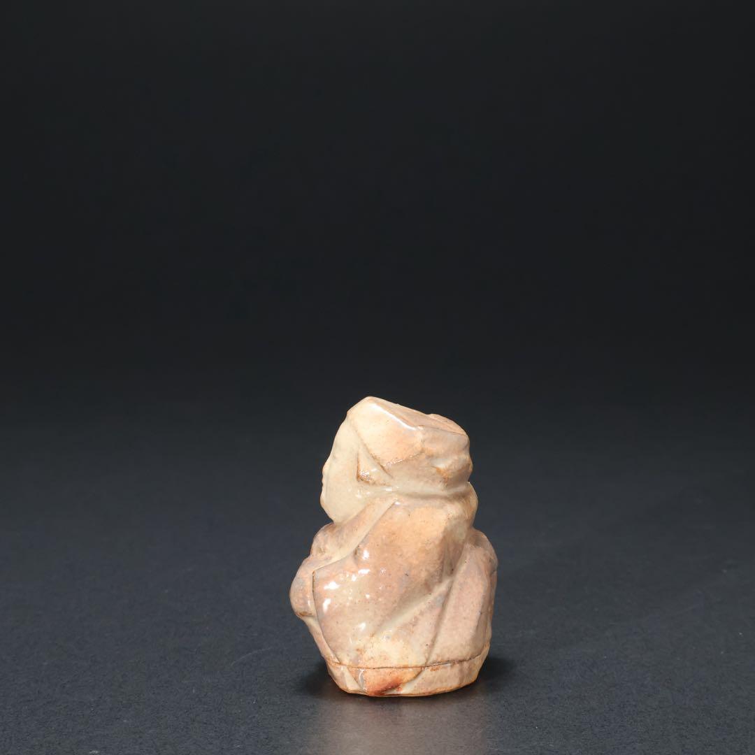 香合　茶摘み人形　七十四代朝日豊斎　共箱　早乙女　炉用　R1421お3