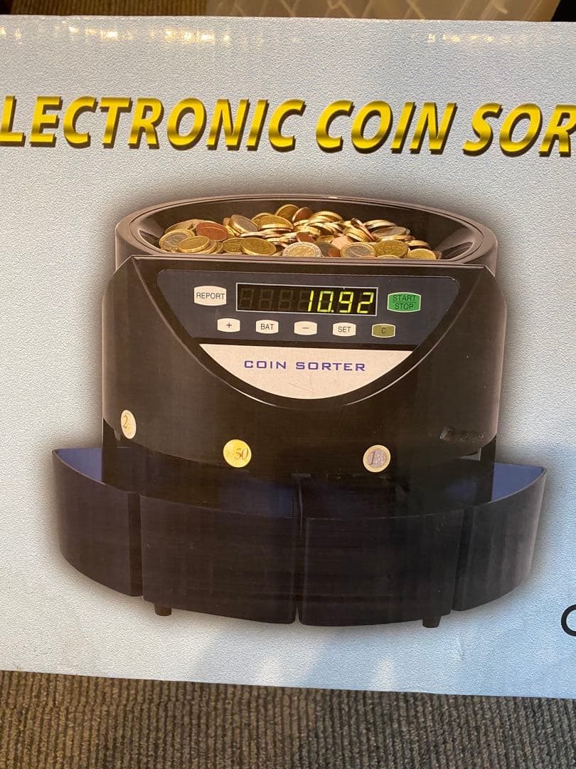 カウンター小銭　自動　高速　500枚　電子式硬貨選別機　ジャンク品と纏めて