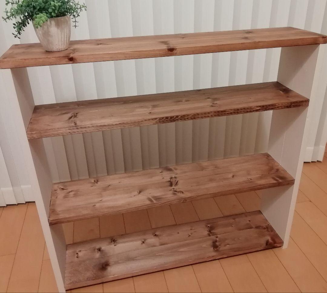 ハンドメイドシェルフ/収納棚/ホワイト【送料込み】