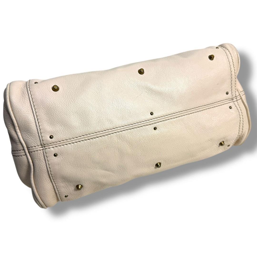 J7314 良品 クロエ Y2Kアーカイブパディントン ハンドバッグ アイボリー