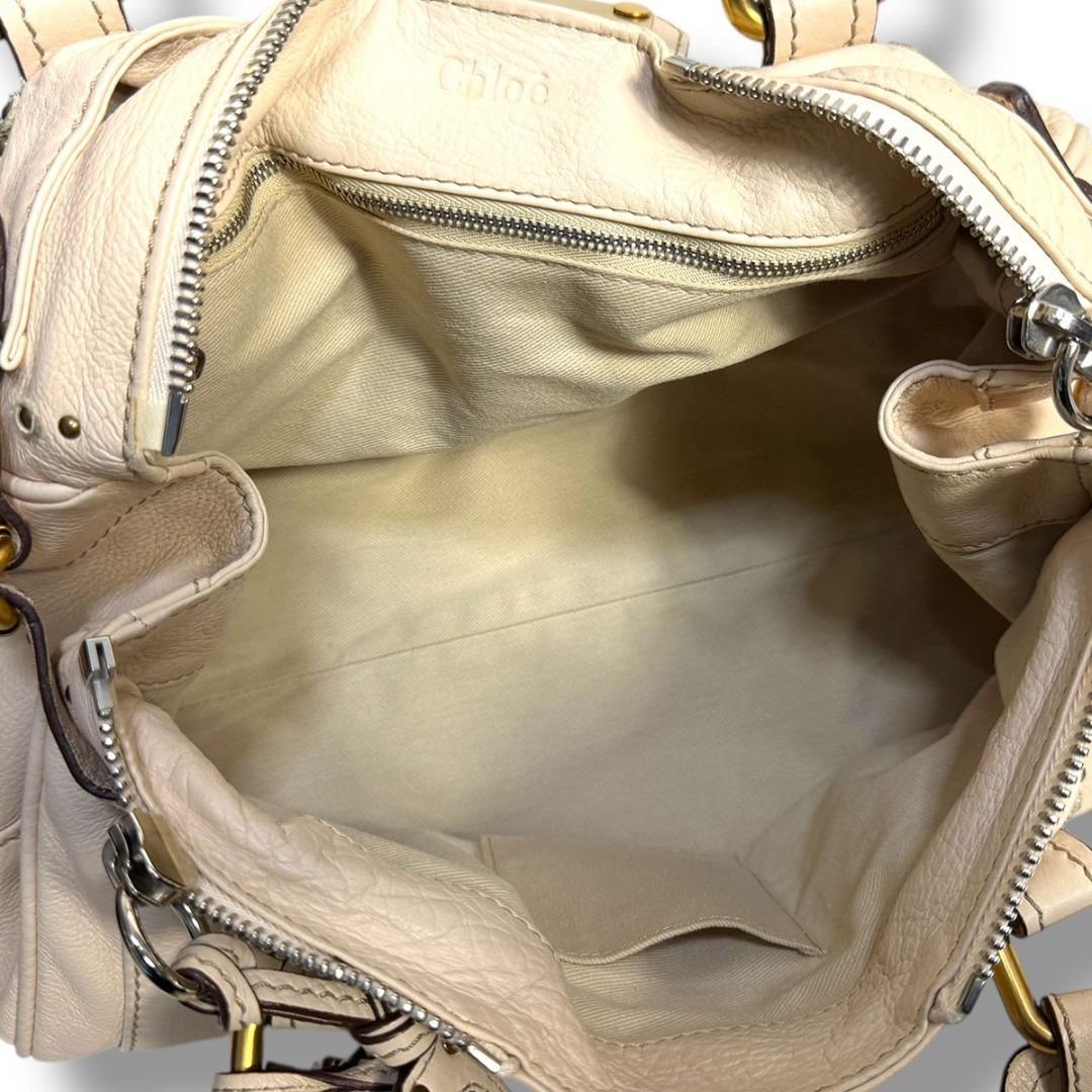 J7314 良品 クロエ Y2Kアーカイブパディントン ハンドバッグ アイボリー