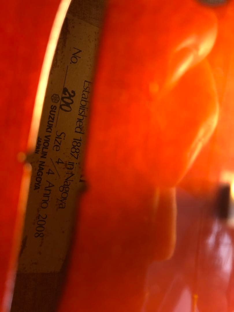 【駒&魂柱調整済】SuzukiバイオリンNo200 4/4 2008