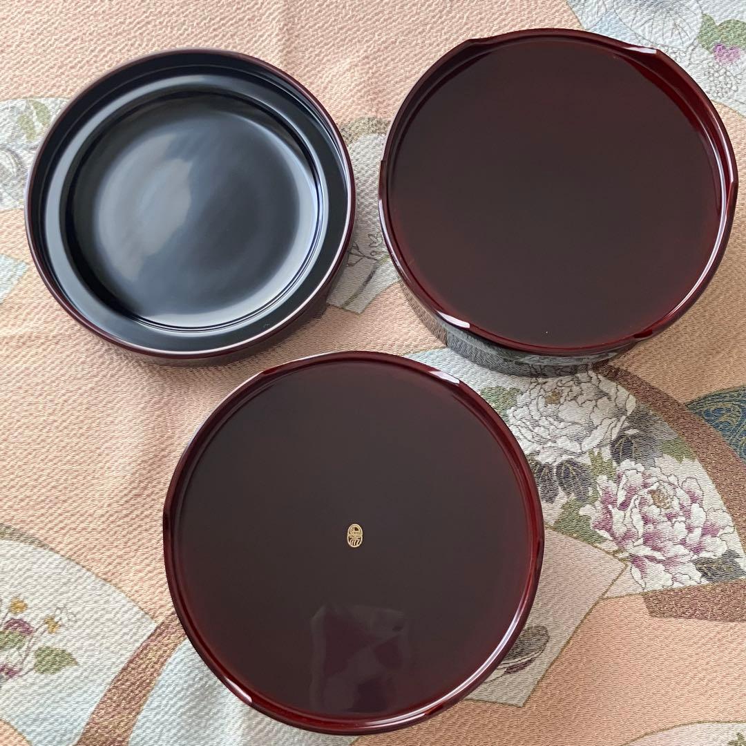 象彦　丸重 脚付き 二段重箱