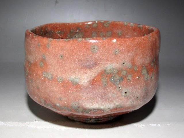 裏千家裏千家十四世淡々斎　自作赤茶碗「瀧津瀬」趣ある名品☆ｚ428