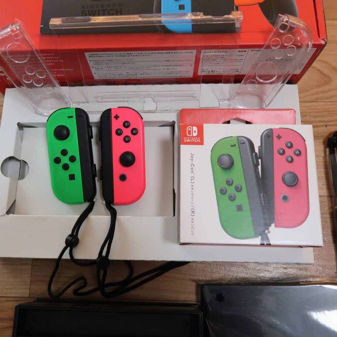 【美品】Nintendo Switch 本体 ジョイコン4色付き