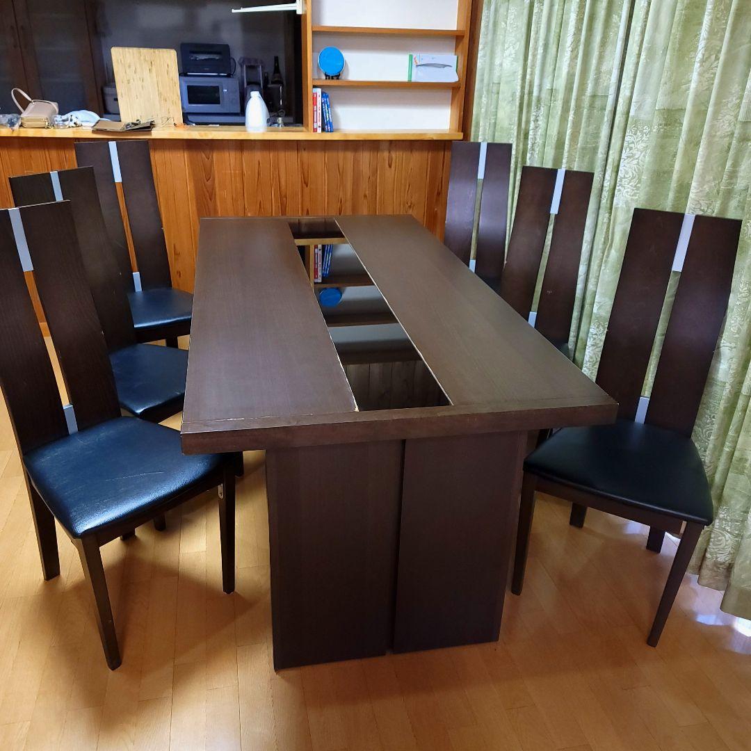 定価:300,000円 椅子6脚セット 180cmテーブル 大川家具