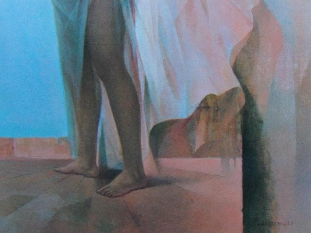 高い寛二、母と子、希少な画集より、新品高級額・額装付