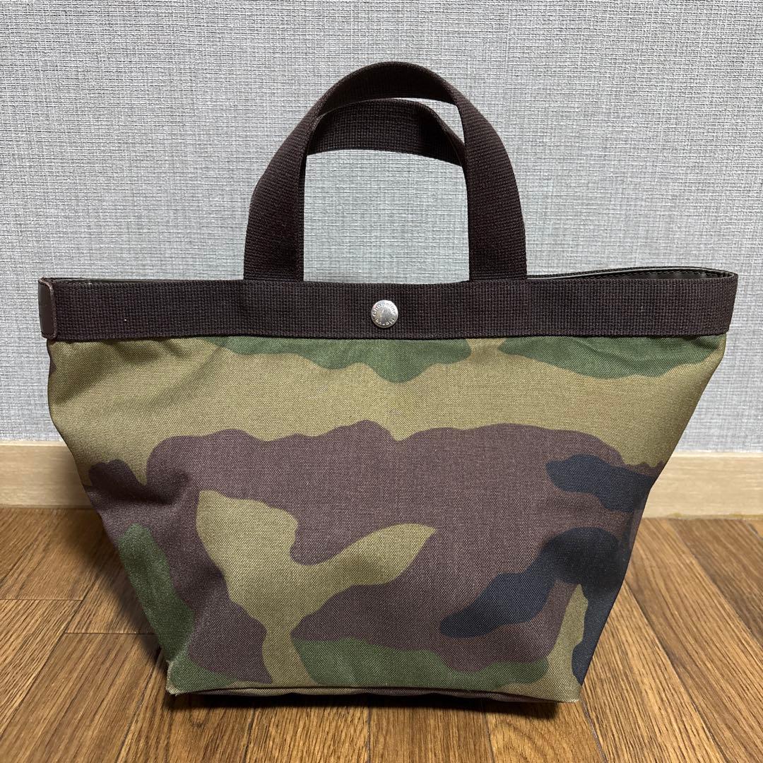 HERVE CHAPELIER カーキ バッグ ハンドバッグ 舟形 定番