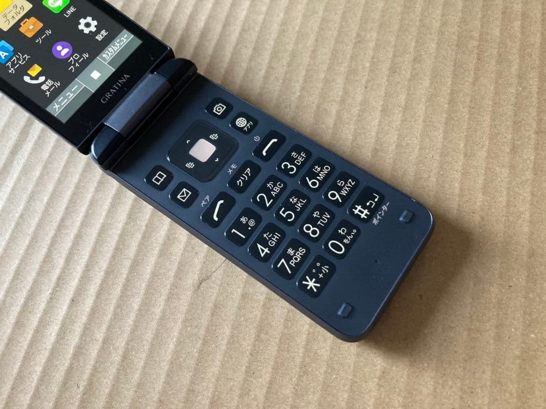 美品 G289 GRATINA 4G KYF39 SIMフリー ガラホ povo