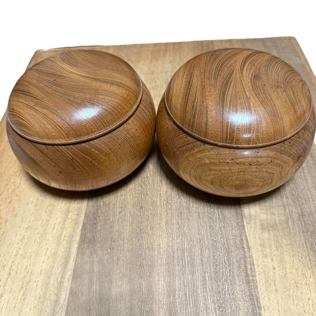 【極美品】本榧碁盤＆蛤碁石182個セット桐覆い 布カバー付き