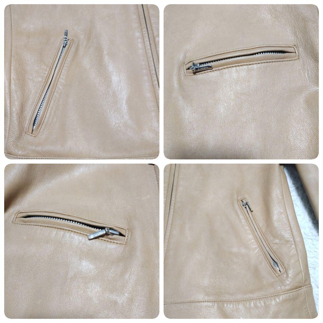 バーバリーブラックレーベル レザージャケット ラムレザーノバチェック