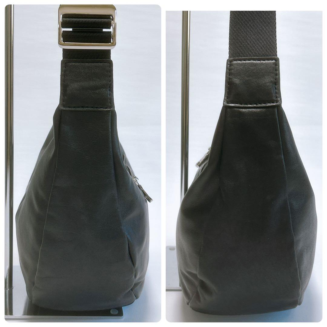 現行✨大人気✨russet ラシット ソフトレザーラウンドショルダーバッグ 黒