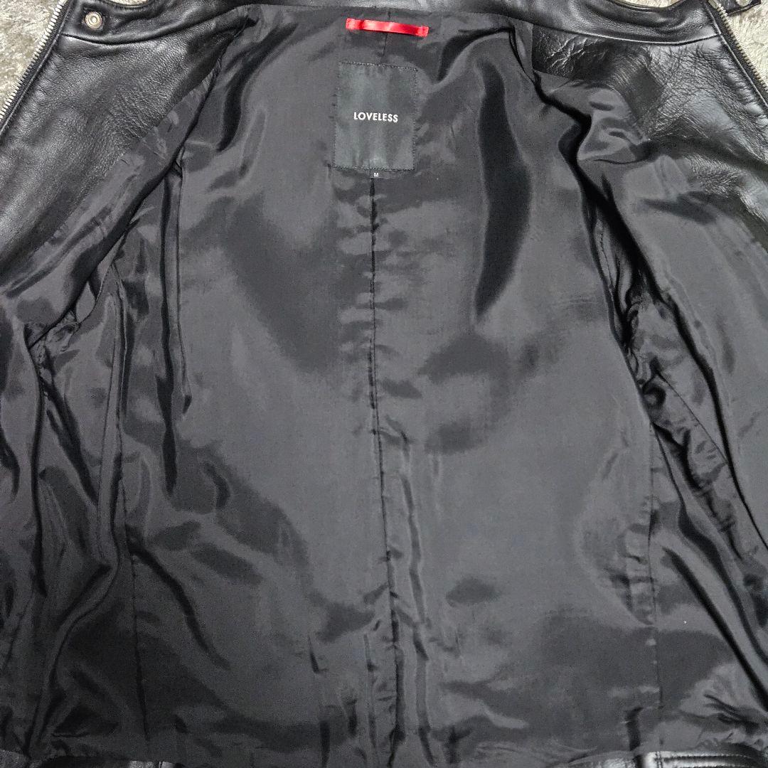 【2024年モデル】 LOVELESS シングルレザーライダース M ブラック