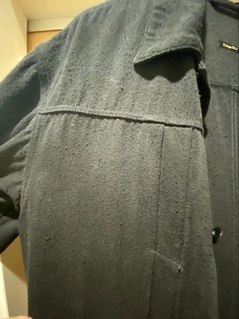 【COMOLI】シルクネップTYPE-1ST（black）size1 24SS