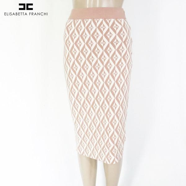 新品 エリザベッタフランキ ニットスカート38 ESK703 XSサイズ 膝下丈