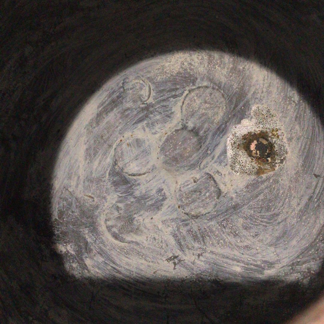 Ｐ７４２　茶釜　『釜師　佐藤清光造』『遠山霰』『透木釜』　共箱　茶道具