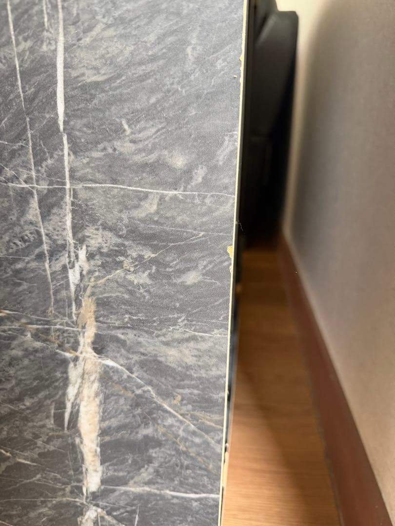 マーブル調　大理石調　キャビネット 6収納　薄型