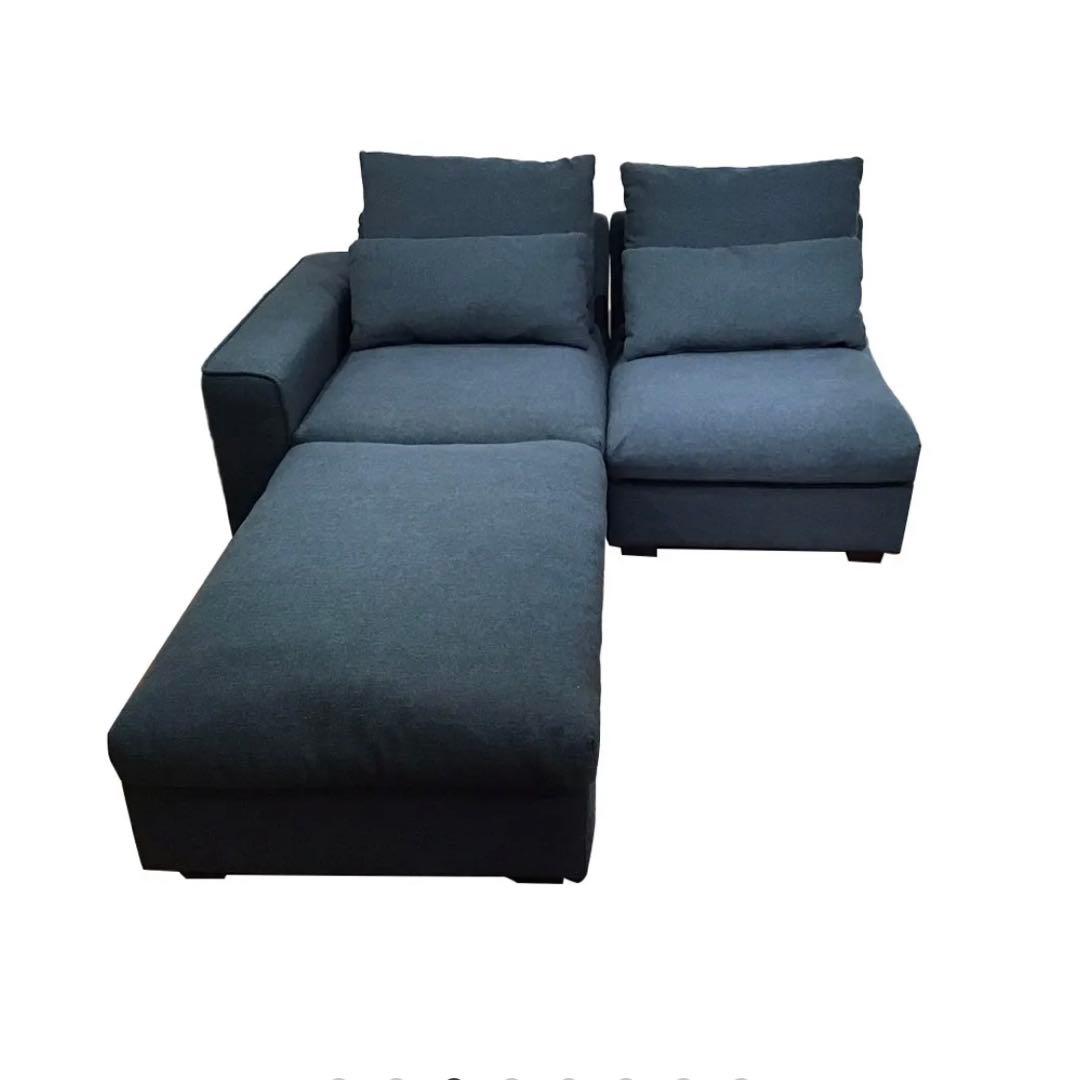 【札幌・直接】NOCE ノーチェ　ローソファNC771 ブルー