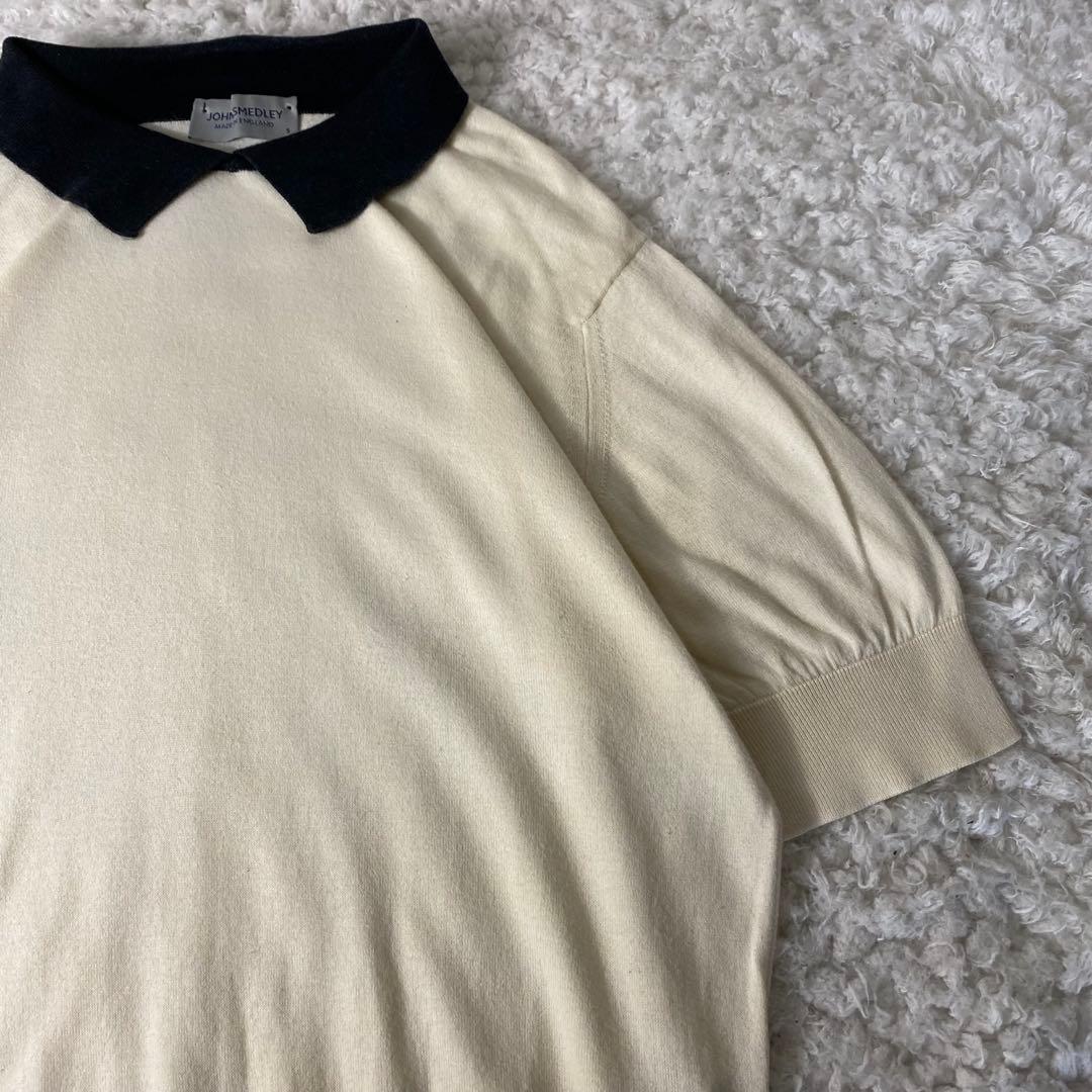 【現行✨】JOHN SMEDLEY ポロシャツ S ベージュ