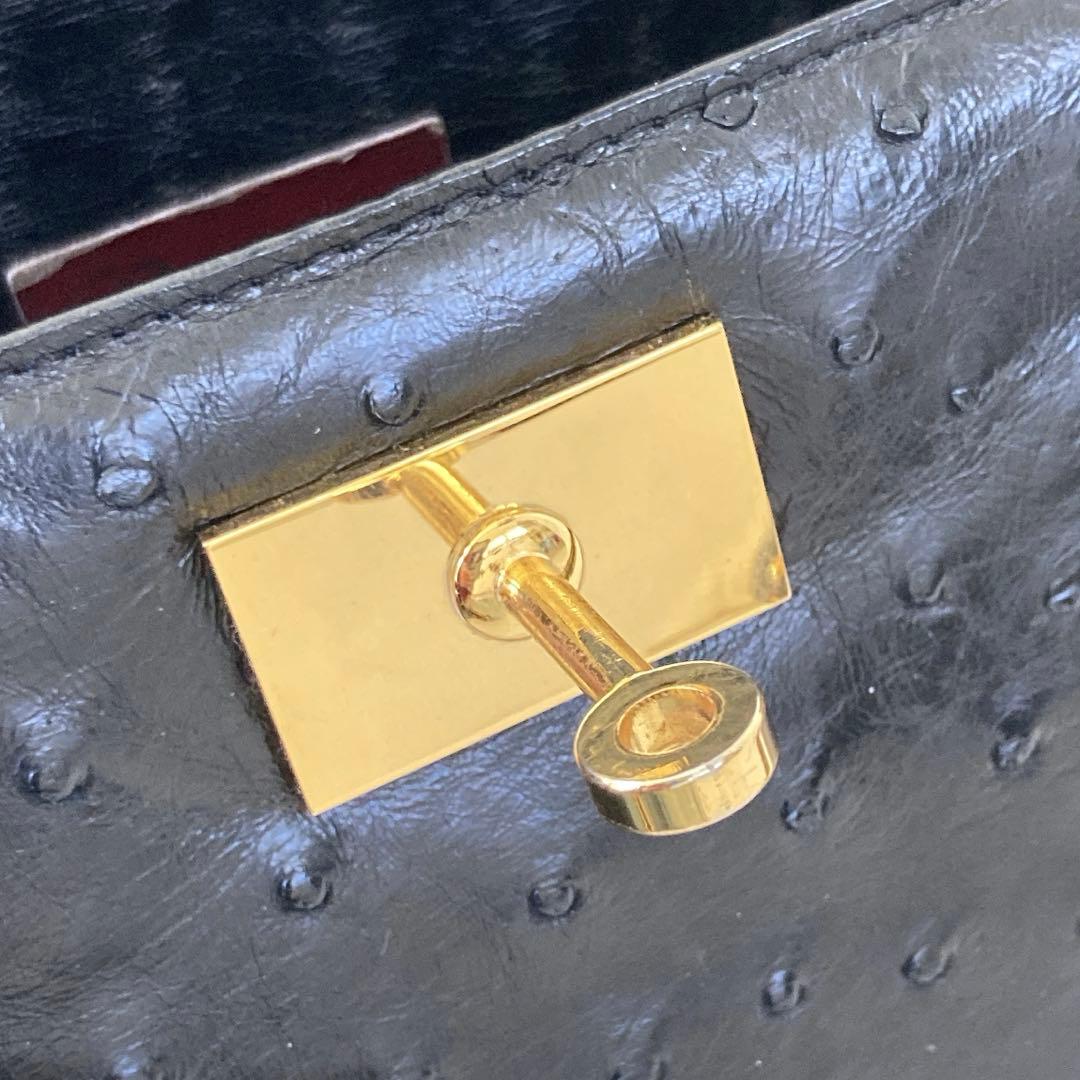 JRA認定 オーストリッチ皮バッグ　 フォーマル　極秘品