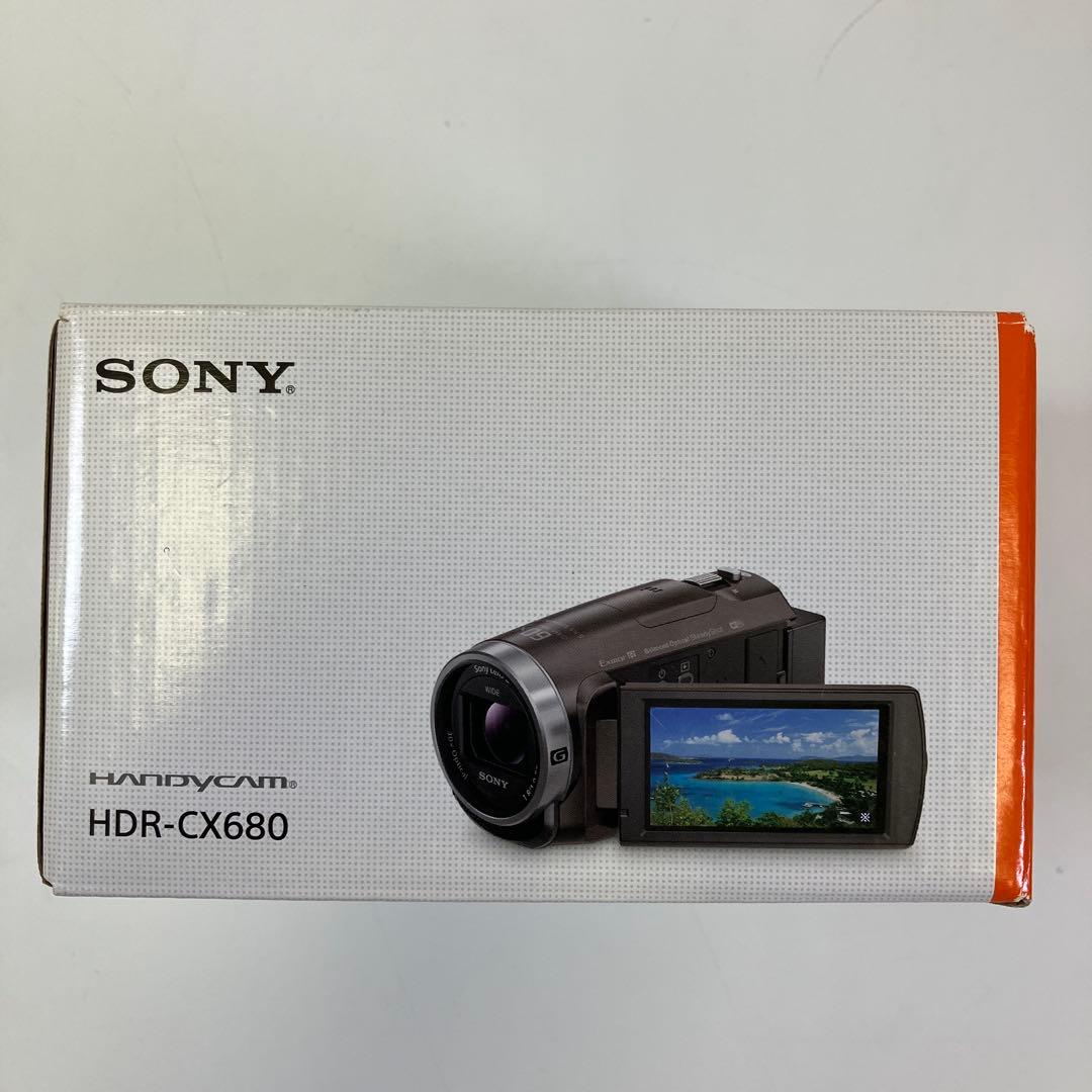 【中古】SONY HDR-CX680 ホワイト 本体 バッテリー2個付き