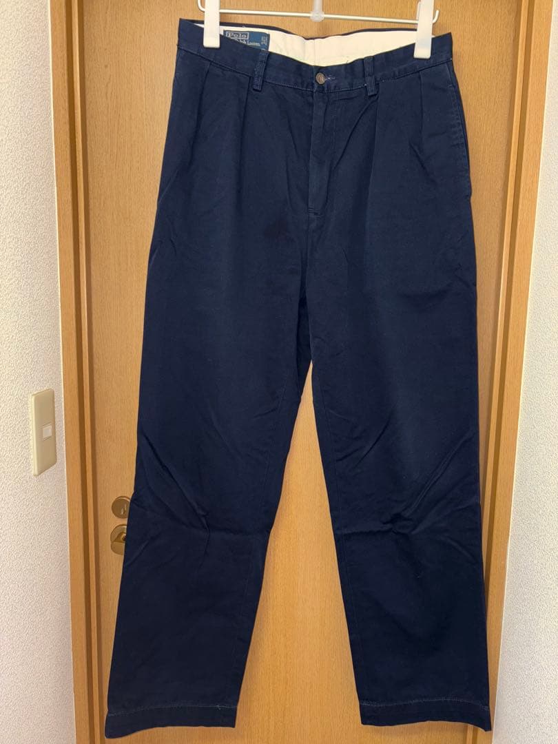 90s ポロラルフローレン アンドリューパンツ チノパン ネイピー 32×32